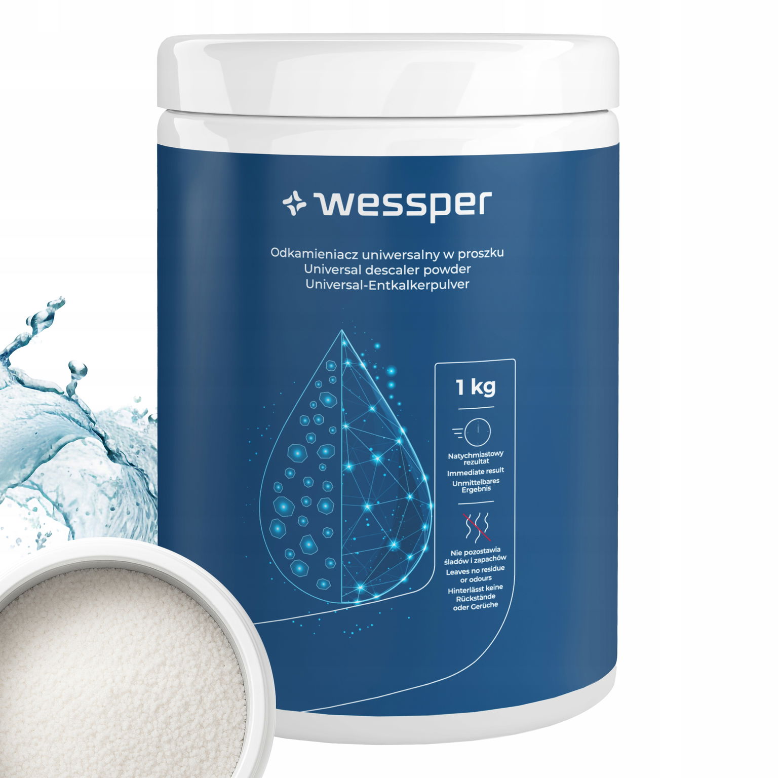 Wessper univerzálny odvápňovač pre kávovar na varnú kanvicu v prášku 1 kg
