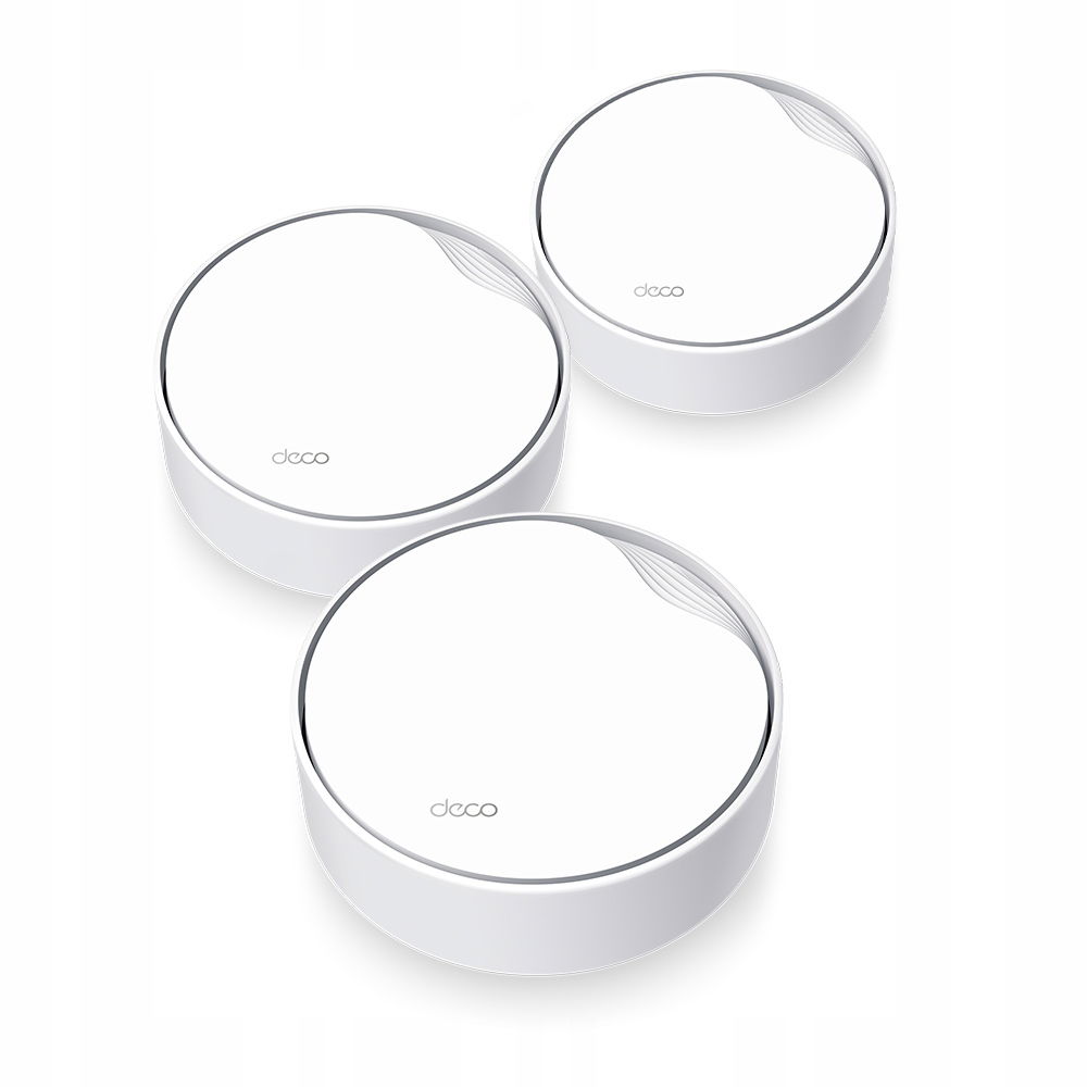WiFi router TP-Link Deco X50-PoE(3-pack) WiFi 6, 1x 2,5 Glan, 1x GLan s PoE,