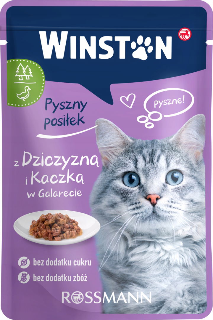 Winston Vlhké Krmivo Pre Mačky S Zverinou A Kačicou