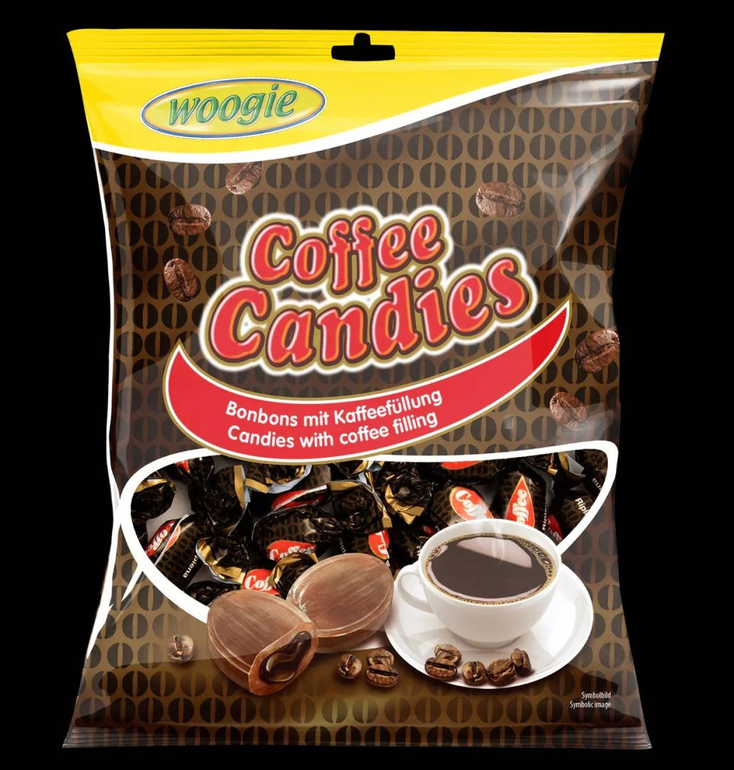 Woogie Kávové cukríky s kávovou náplňou 150 g