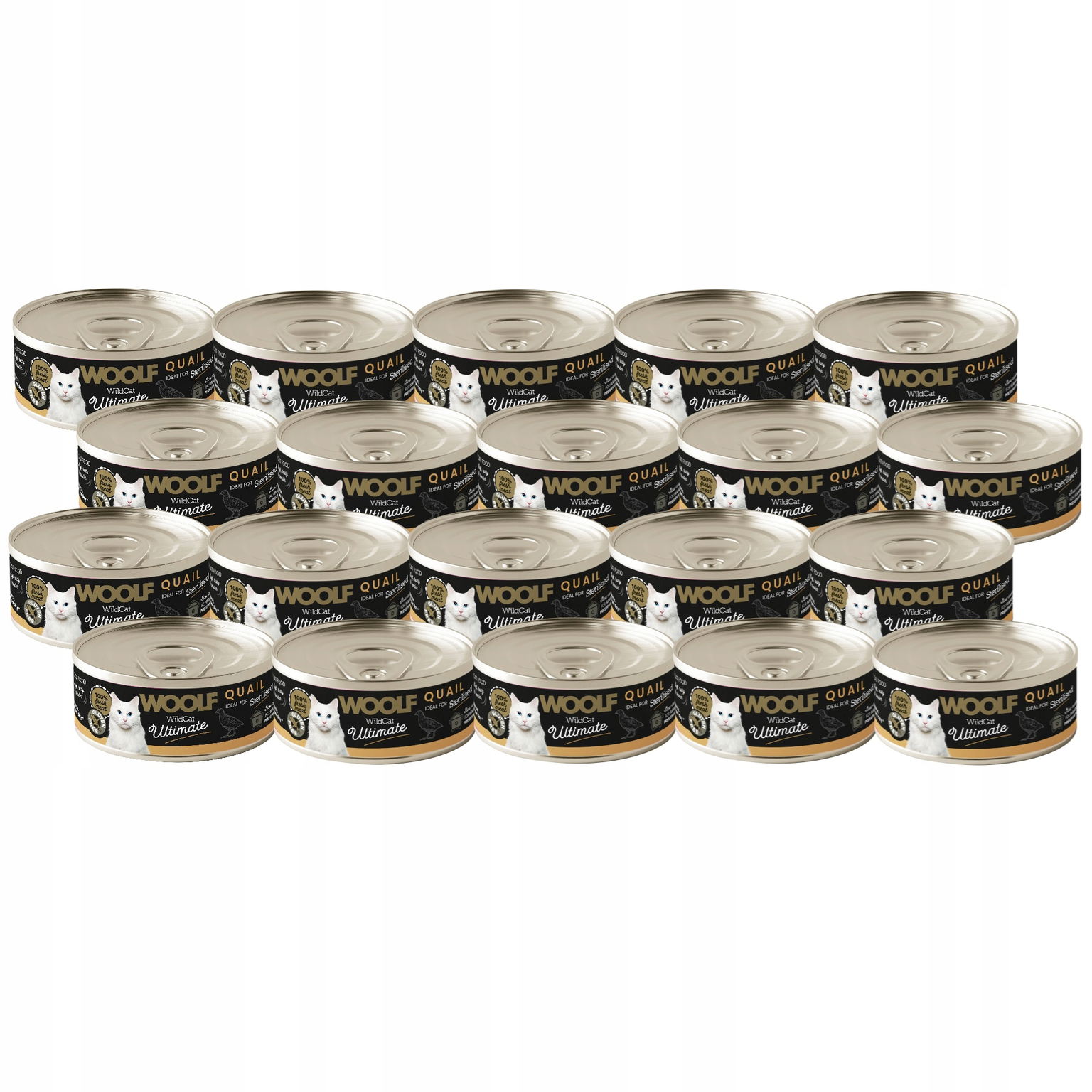 Woolf Wild Cat Ultimate Can Sterilised Quail Pate Prepelica 20PAK 20x85g