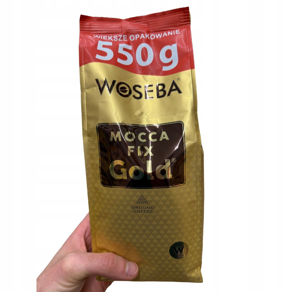 Woseba Mocca Fix Gold 550 g – Zriedkavé veľké balenie Mletá