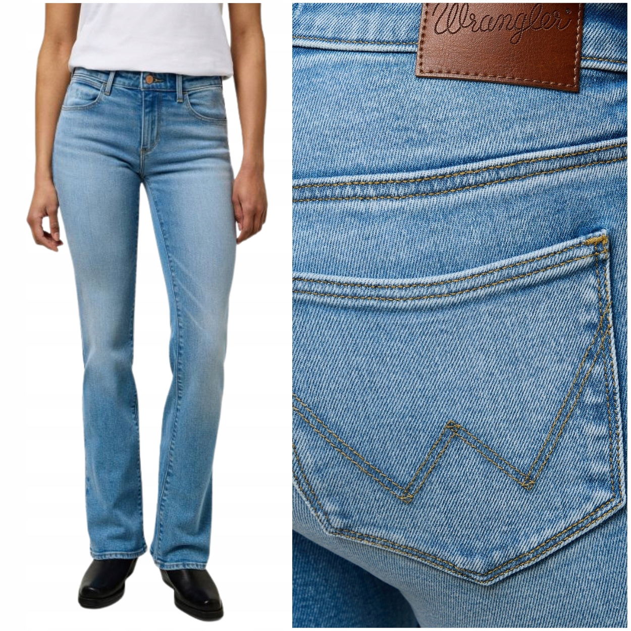 Wrangler Bootcut MistyTwilight dámske rozšírené rifle (bootcut) W30 L32