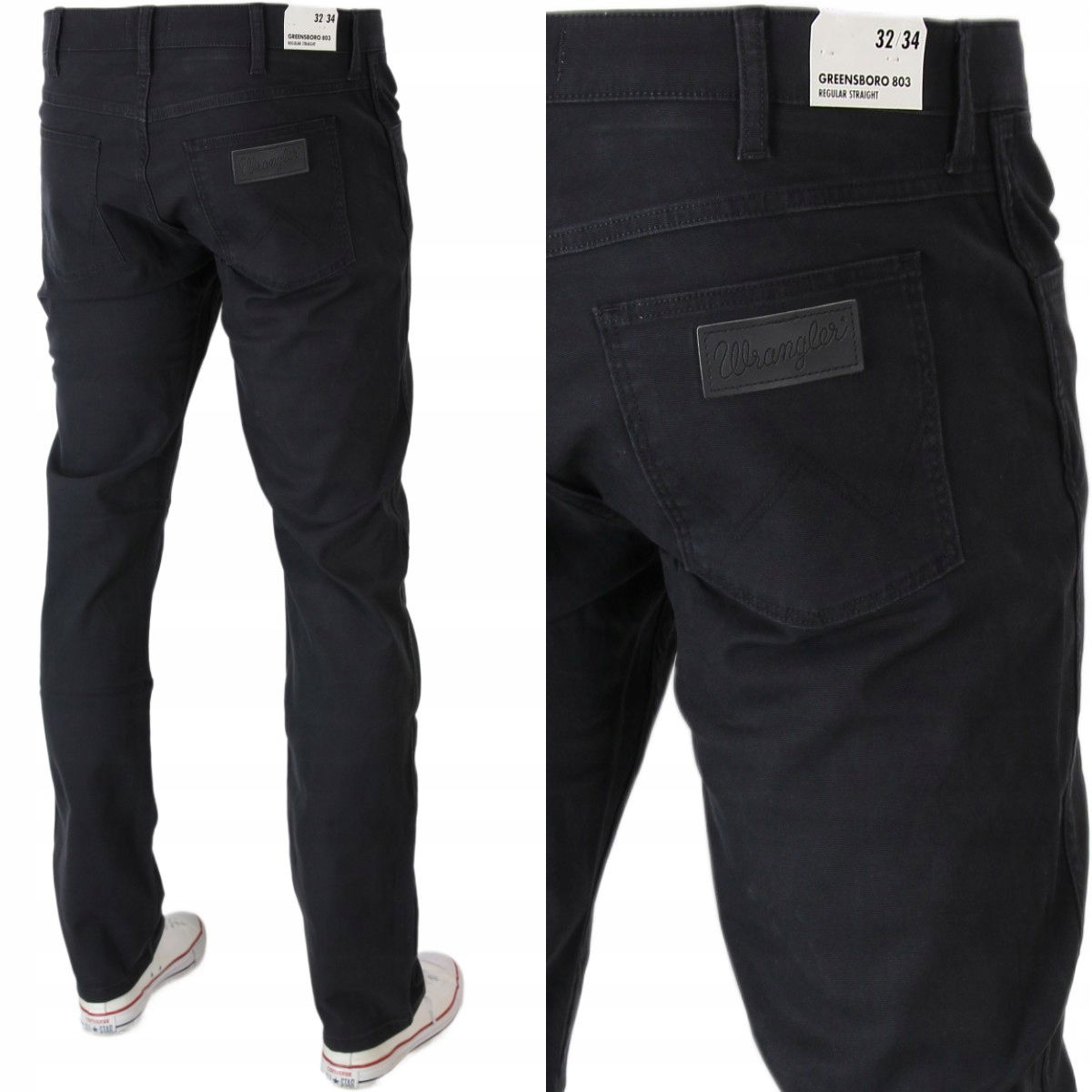 Wrangler Greensboro Džínsy Jednoduchý Materiál „black Caviar“_ W33 L30