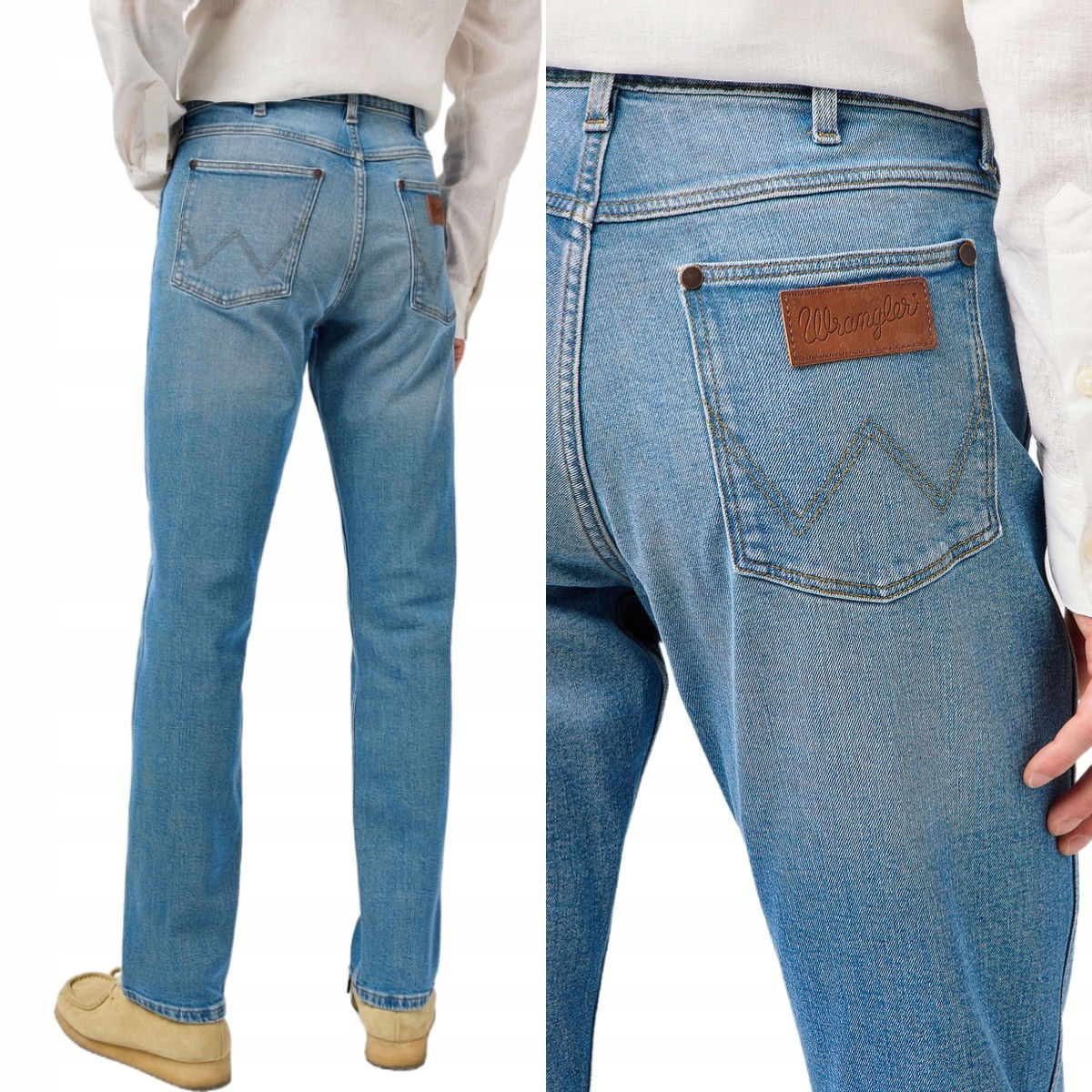 Wrangler Greensboro Džínsy rovného strihu Regular "cowboy Haze" W40 L30