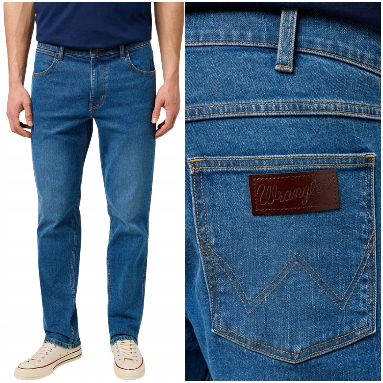 Wrangler Greensboro Oakwood Blue Džínsy rovný strih pánske W34 L32