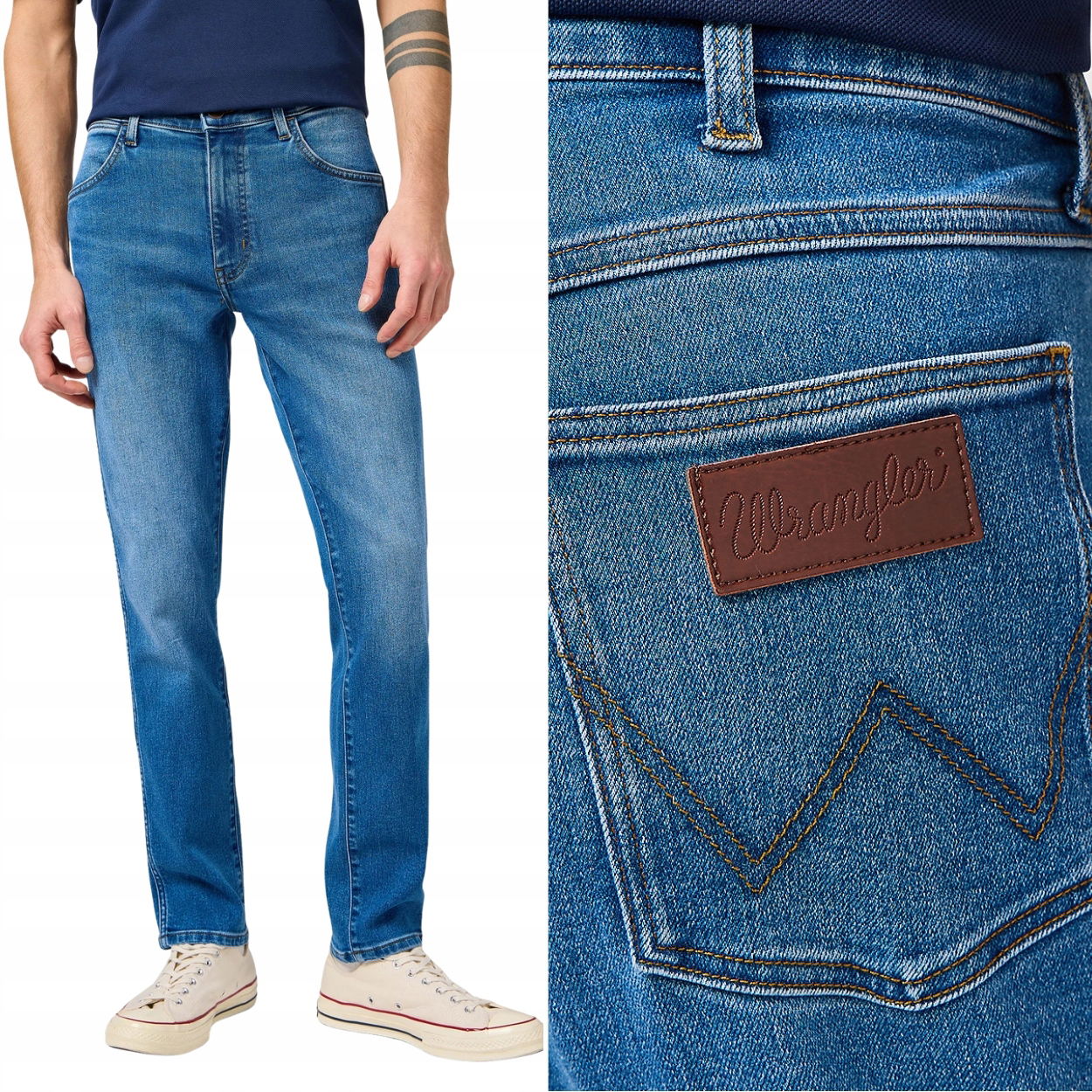 Wrangler Larston Epic Soft priliehavé elastické rifle W38 L30