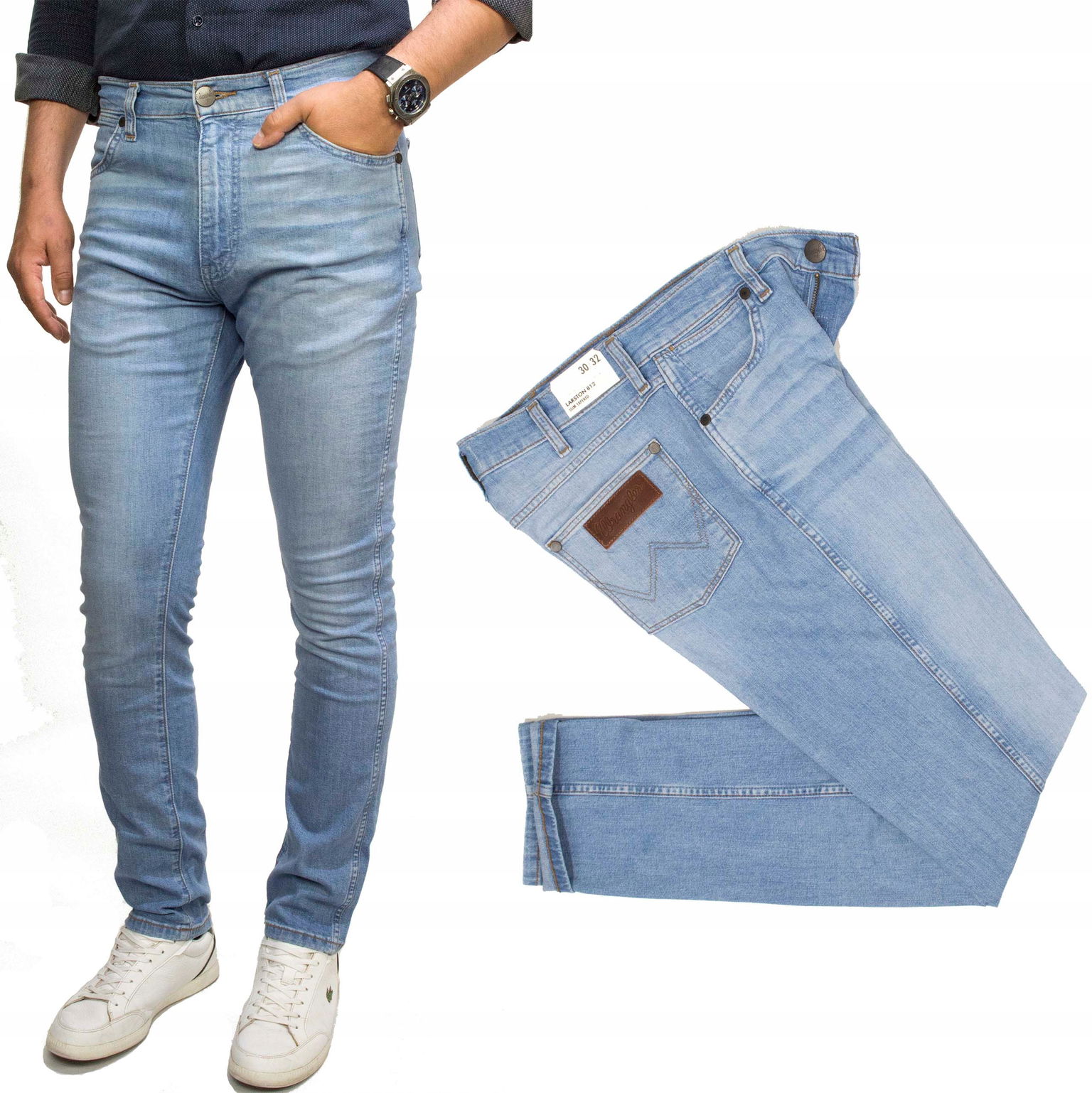 Wrangler Larston Slate pánske džínsové nohavice Slim W34 L30