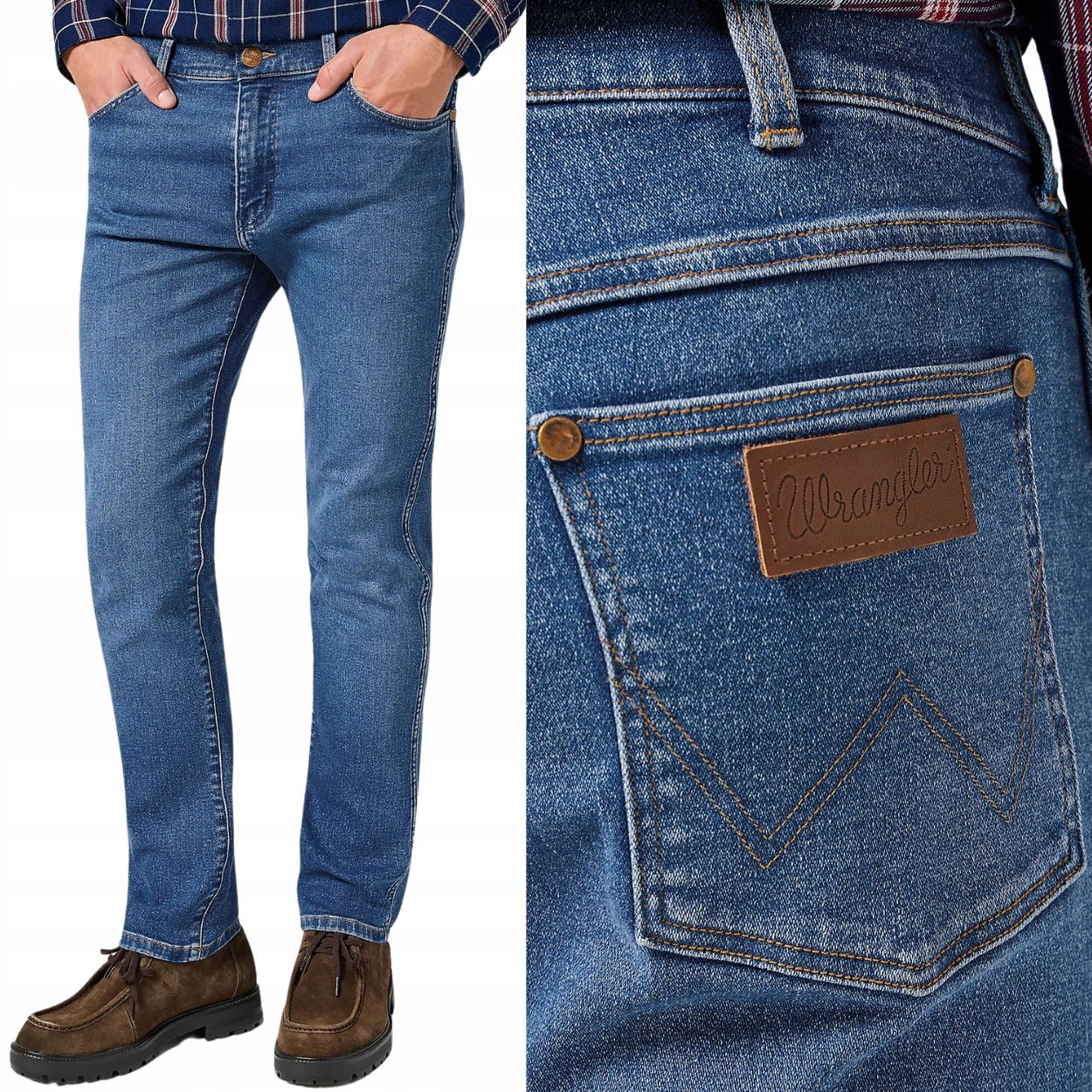 Wrangler Larston slim Ridge Wash Epic Soft pohodlné džínsové nohavice W40 L34