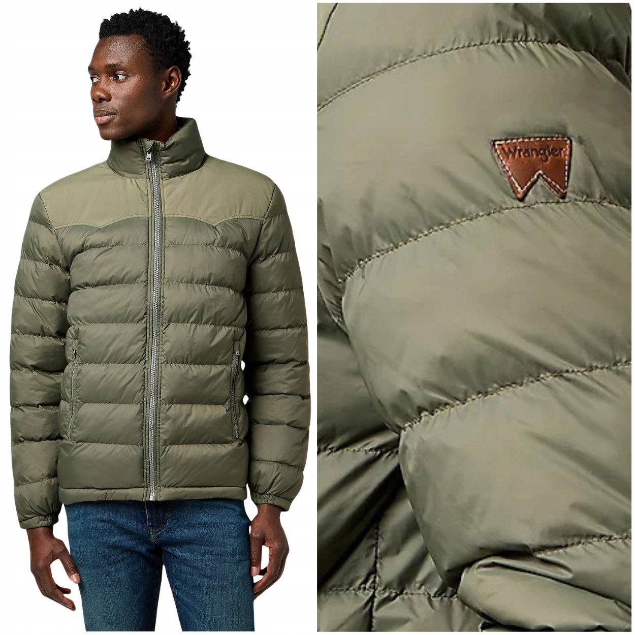 Wrangler Packable Puffer Dusty Olive páperová bunda 4XL