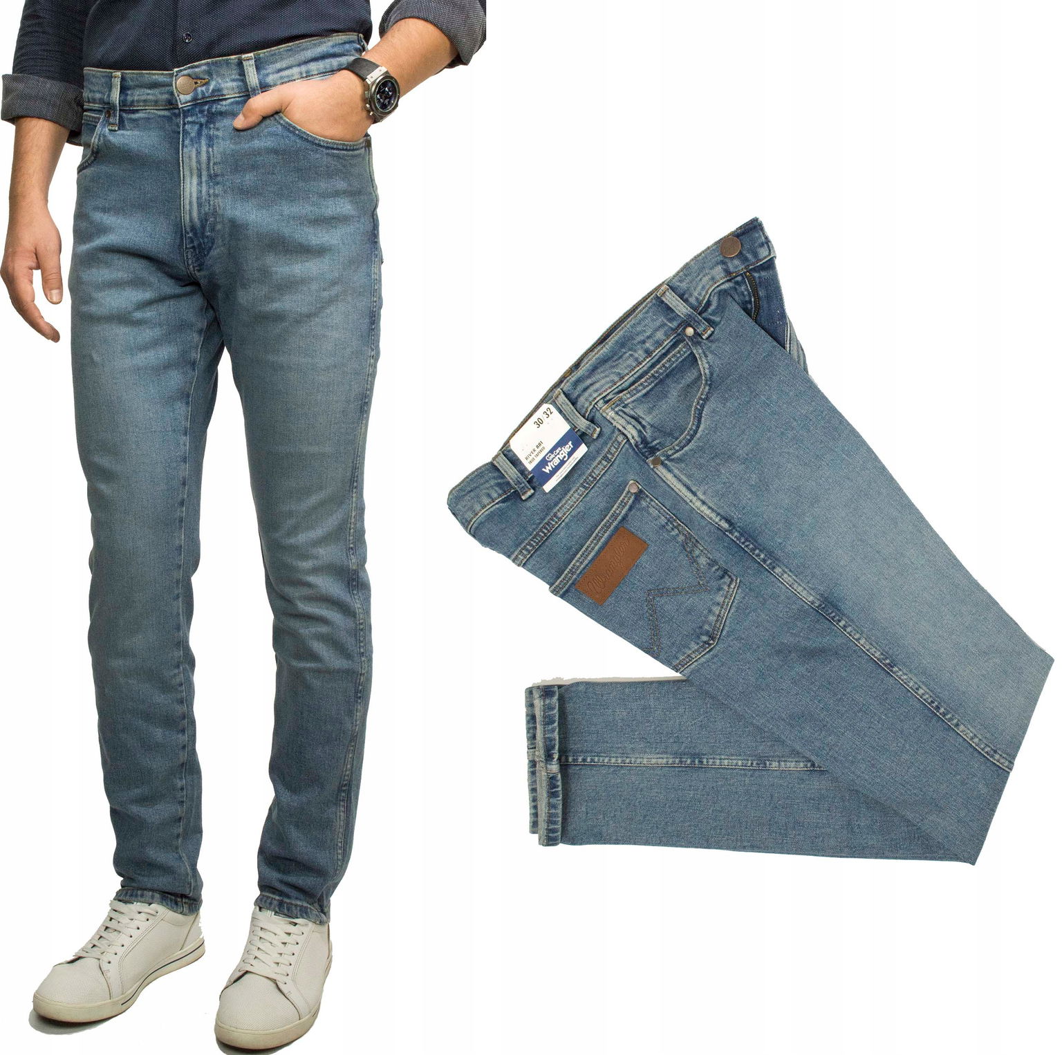 Wrangler River Octane pánske rifle slim W33 L32