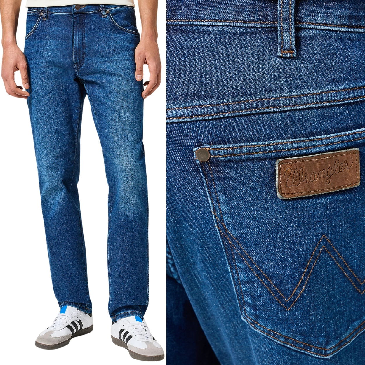 Wrangler River regular tapered Dark Trails 365WARM džínsové nohavice W33 L34