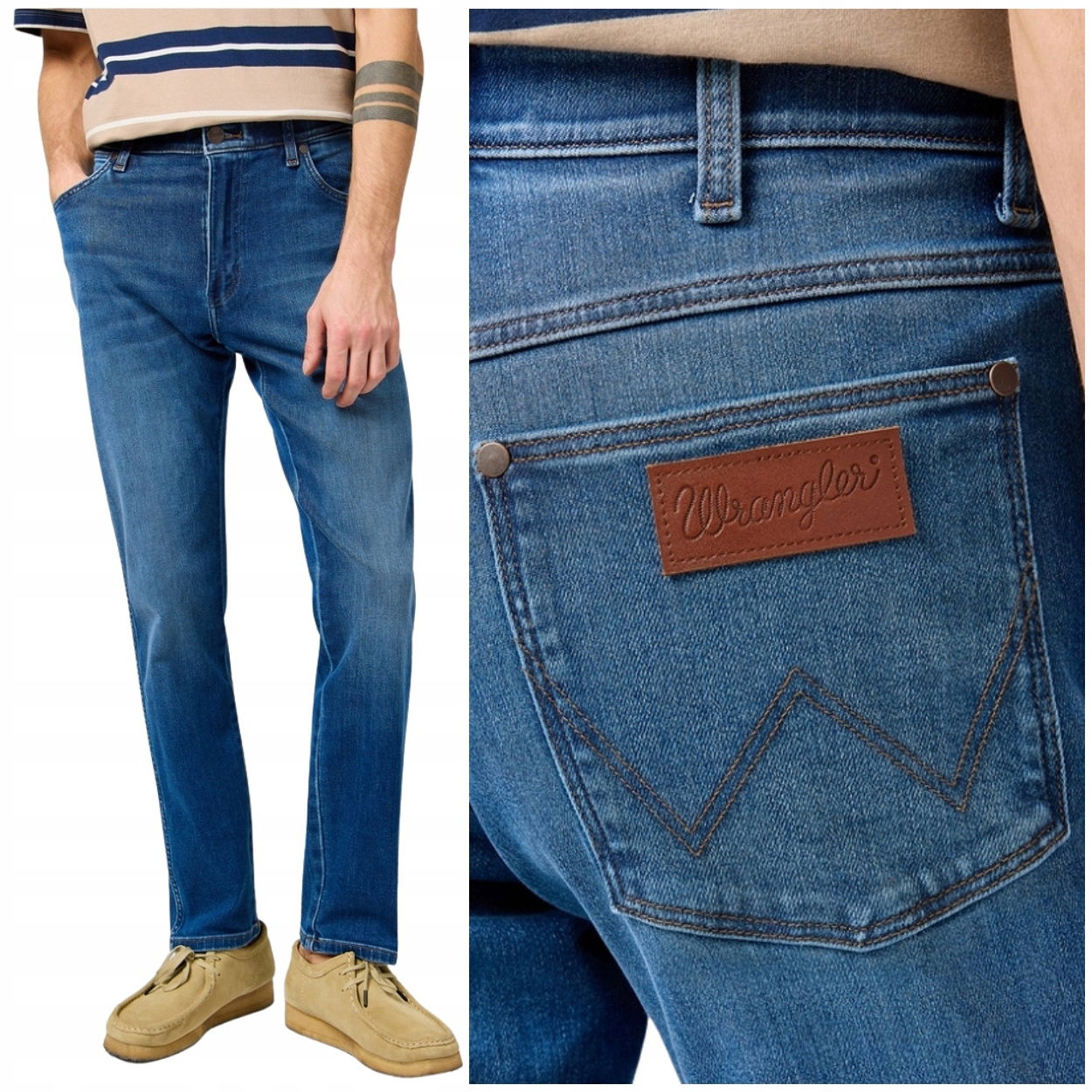 Wrangler River regular tapered Free To Stretch džínsové nohavice W33 L32