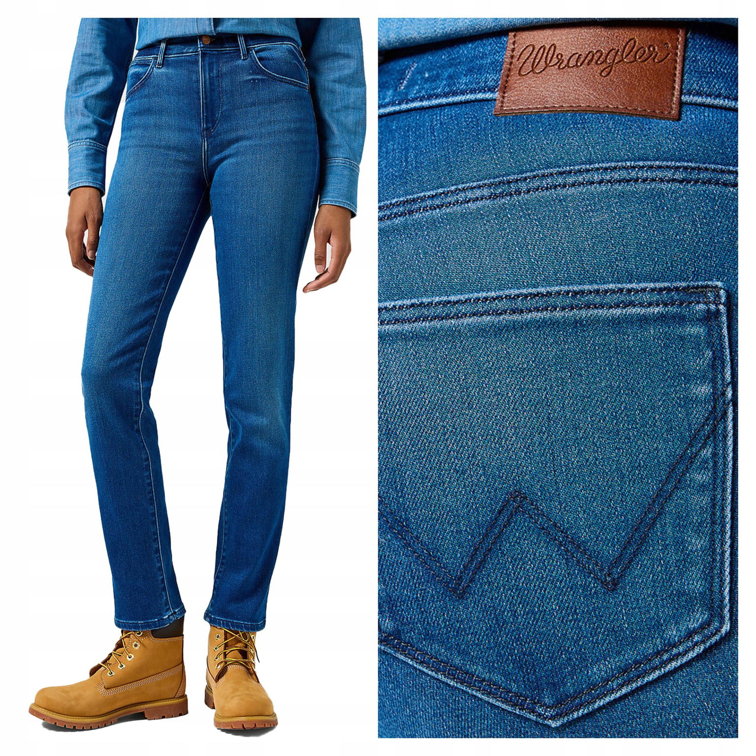 Wrangler Straight W30 L32 Pánske džínsové nohavice, džínsy, Jednoduché