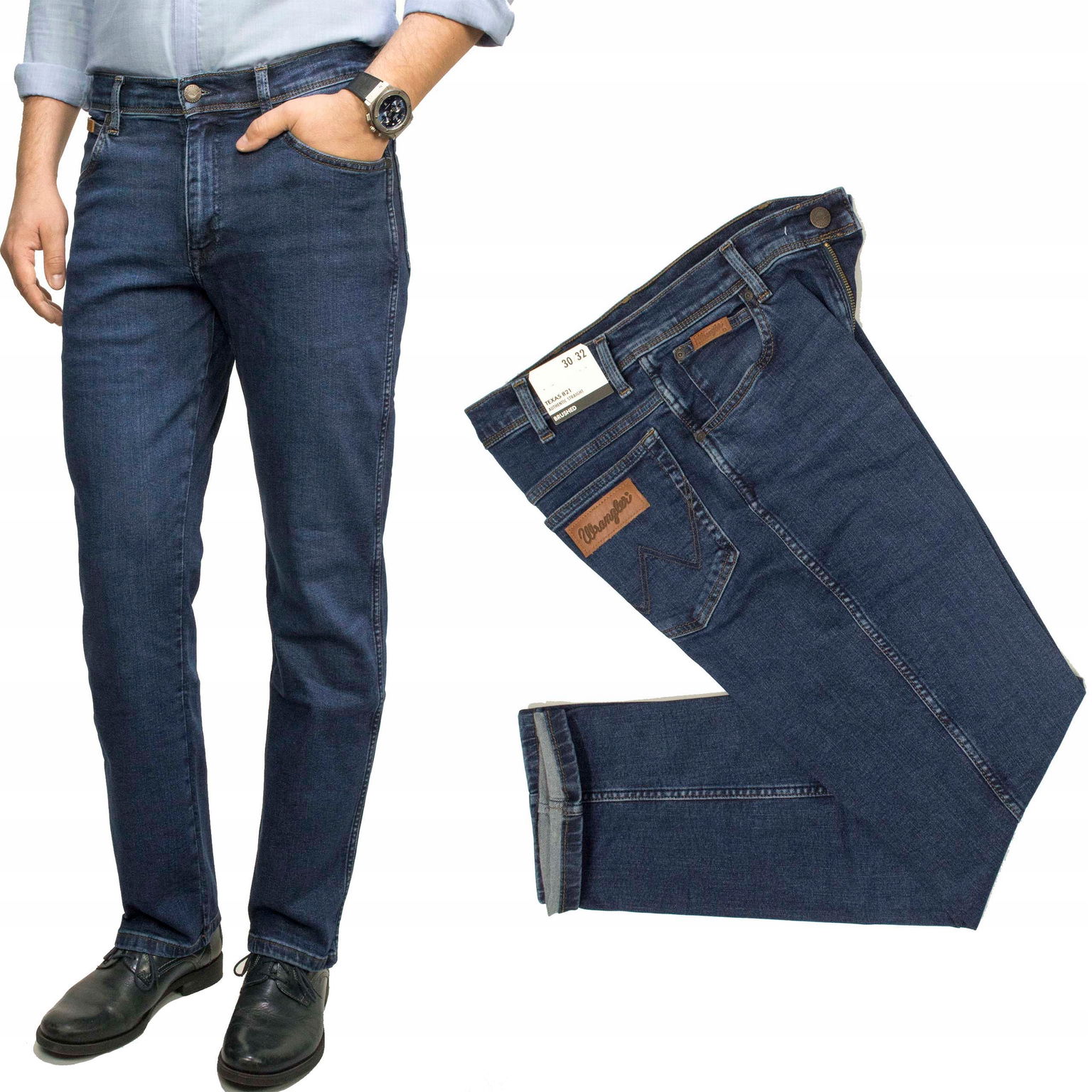 Wrangler Texas Shadow Jeans pánske nohavice, klasické jednoduché džínsy W40 L32