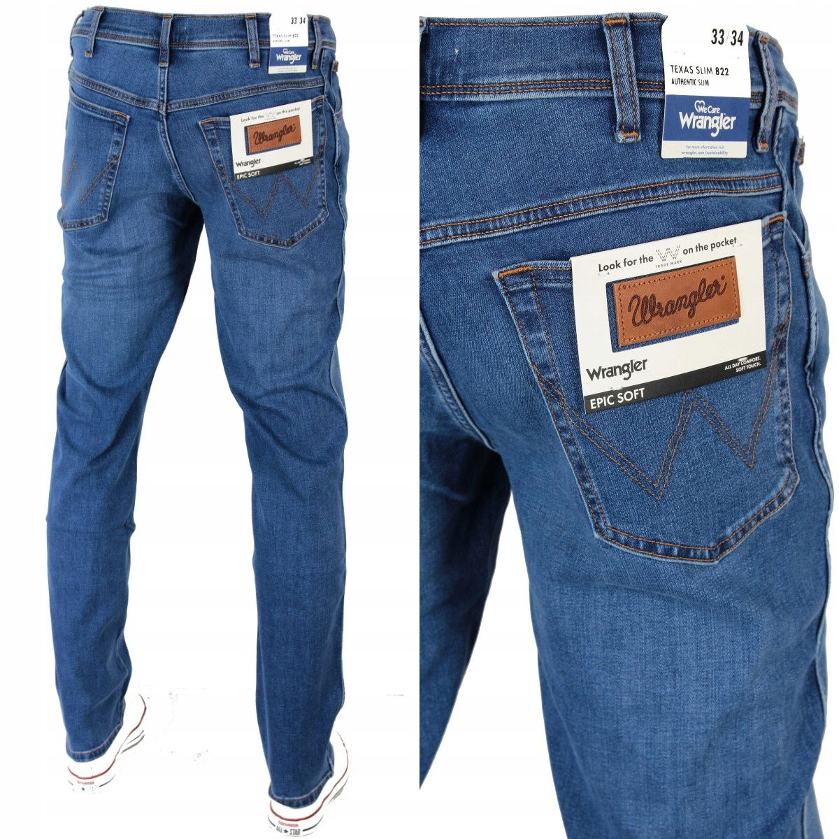 Wrangler Texas Slim Džínsy Rovného Strihu W30 L32
