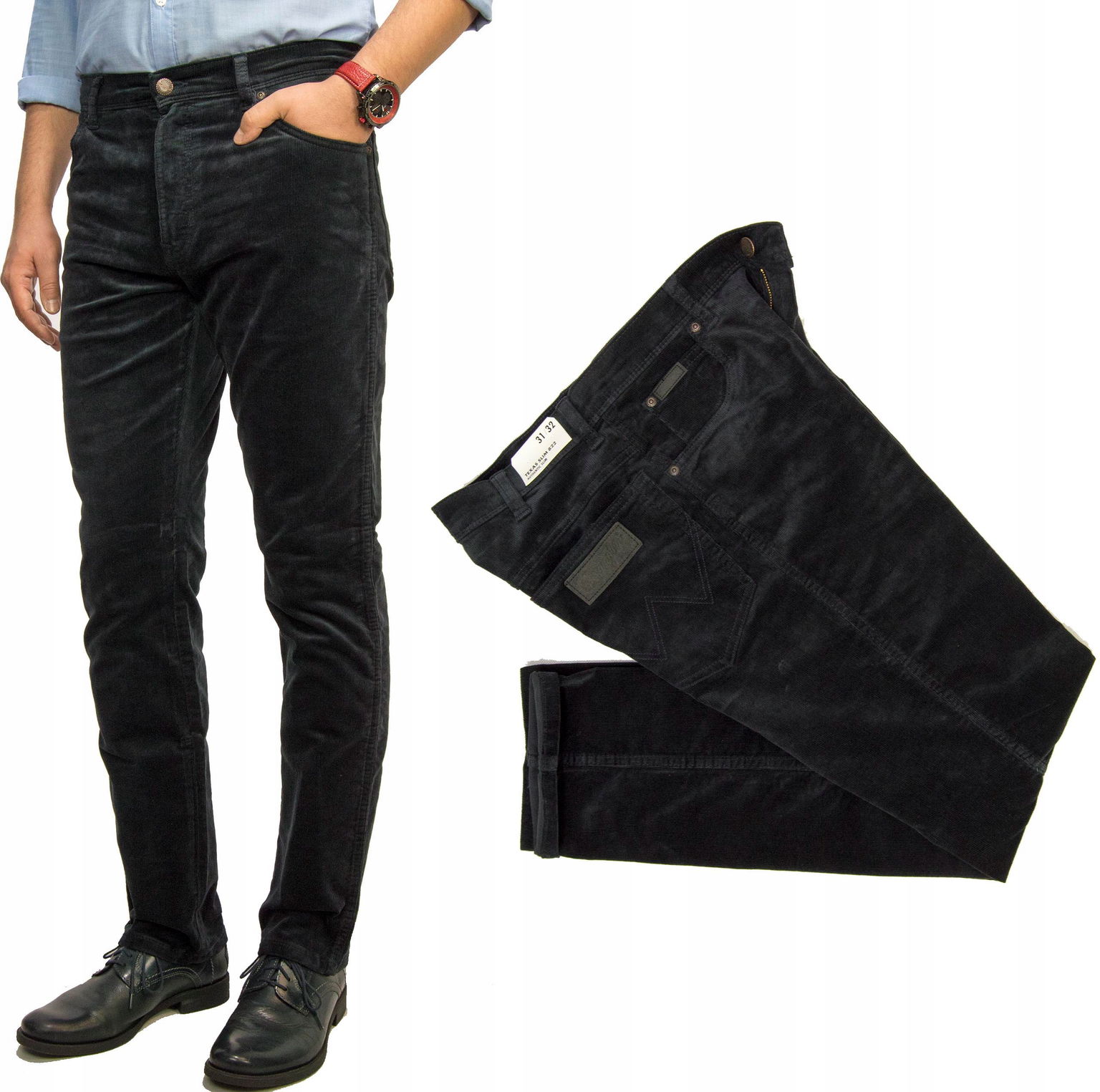 Wrangler Texas Slim Navy nohavice W38 L34