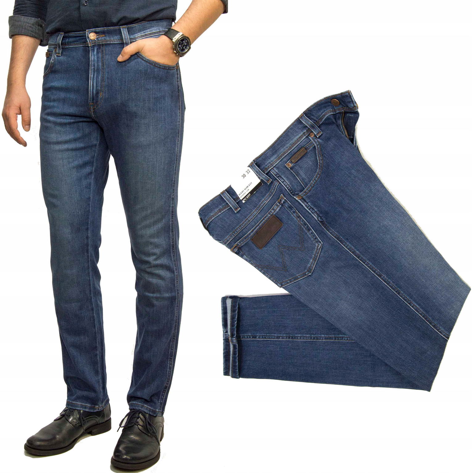 Wrangler Texas Slim Star Struck pánske džínsové nohavice W32 L34