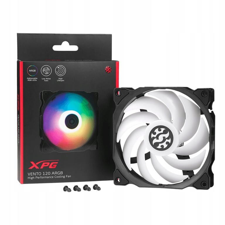 Xpg Vento 120 Argb Kryt počítača Ventilátor 12 cm čierny 1 ks