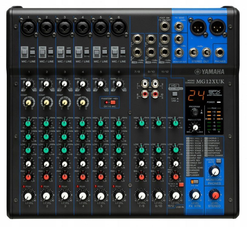 Yamaha MG12 Xuk Analógový Audio Mixér