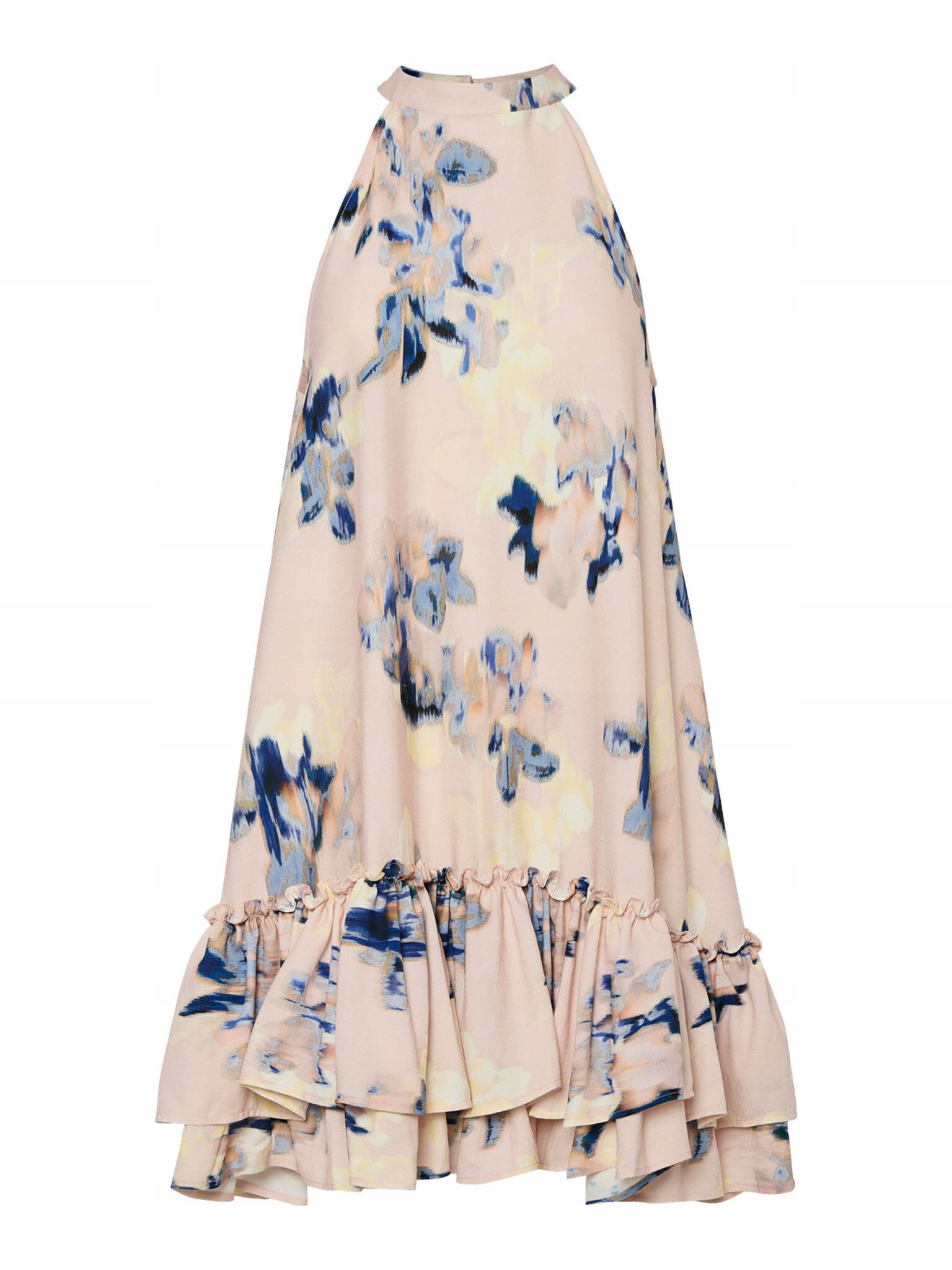 yas Dámske letné šaty YAS-26037247 Cameo Rose Seraki Print Ružové
