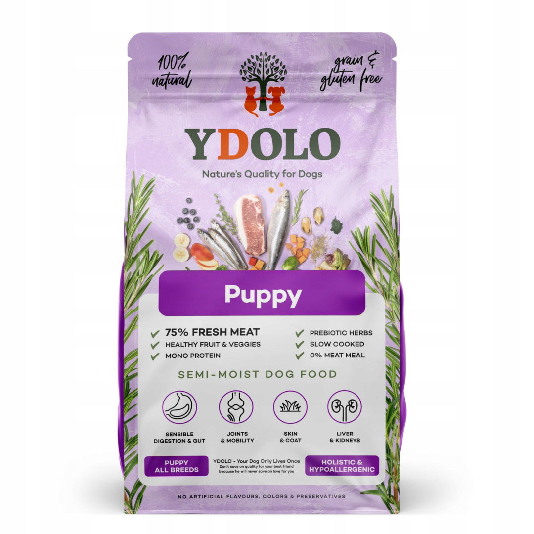 Ydolo Puppy bravčové mäso Iberico a ryby – polovlhké pre šteniatka 2,5 kg