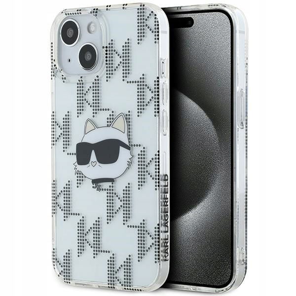 Zadný Kryt Karl Lagerfeld pre Apple iPhone 13, iPhone 14, iPhone 15 strieborný