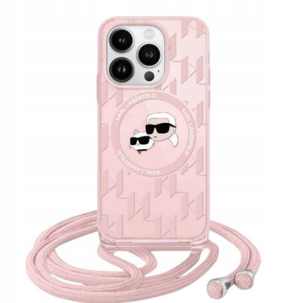 Zadný Kryt Karl Lagerfeld pre Apple iPhone 15 Pro ružový