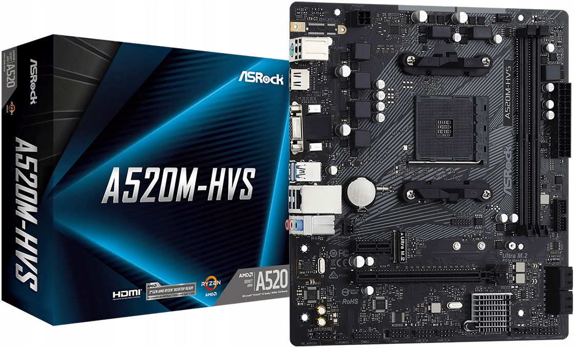 Základná Doska A520M mATX Socket Amd AM4 DDR4 M.2 Pc