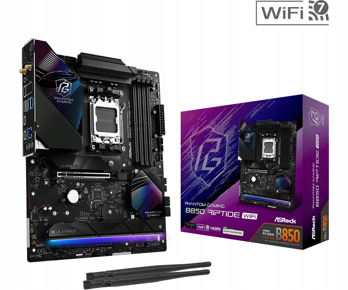 Základná doska B850 Phantom Gaming Riptide WiFi AM5 4DDR5 Atx