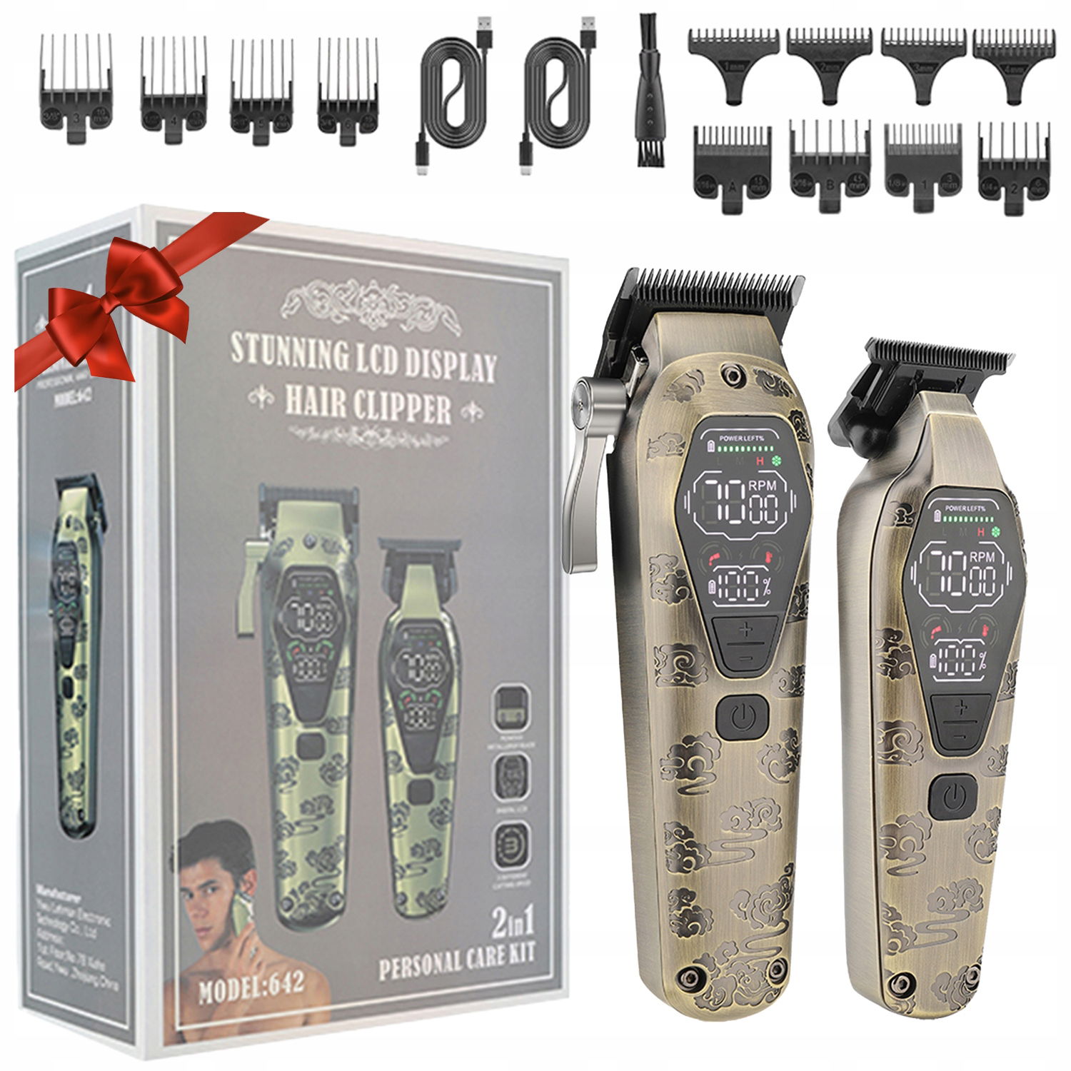 Zastrihávač Vlasov Barber Combo 2V1 Usb-c 2000MAH Sada