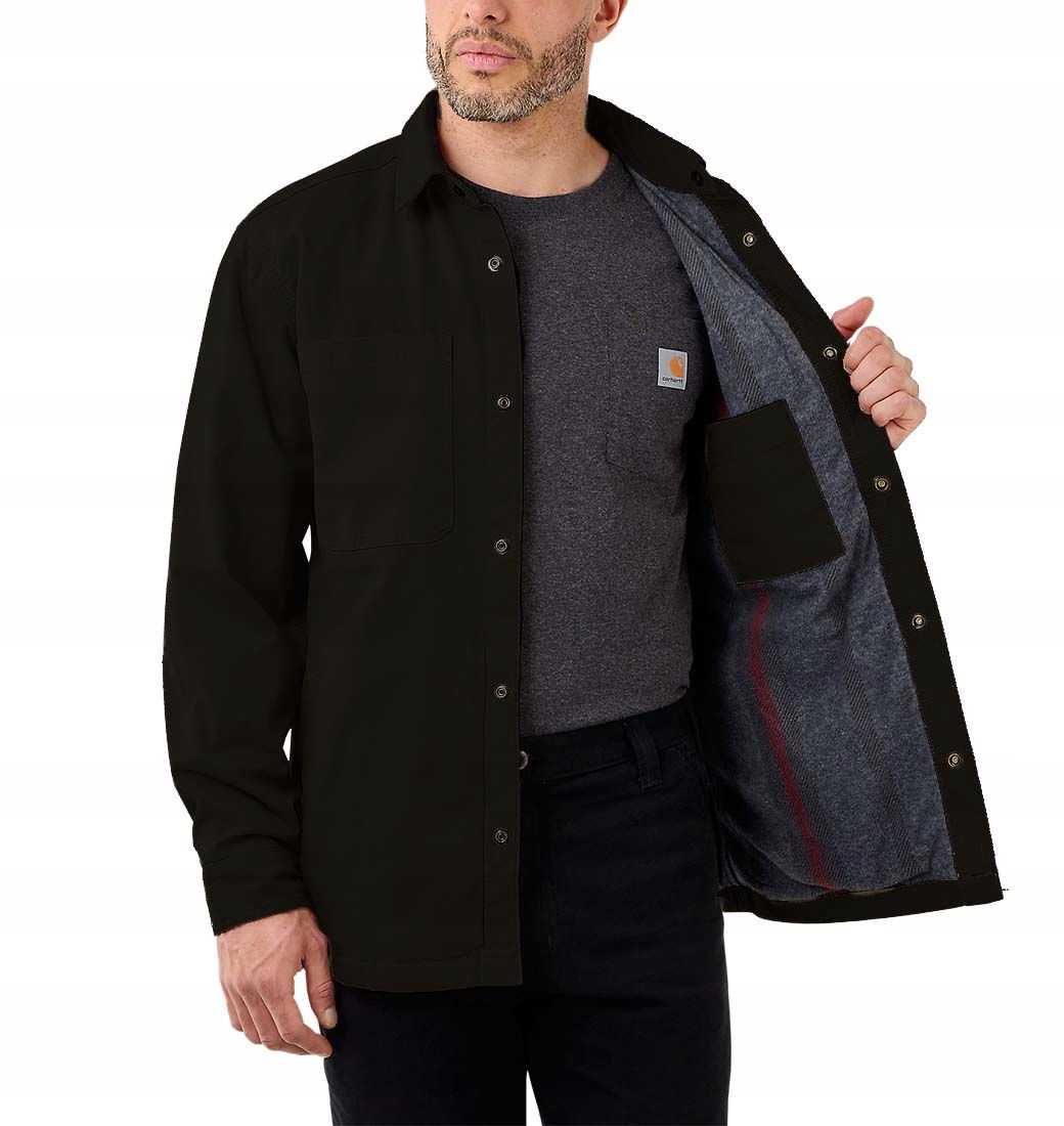 Zateplená košeľa Carhartt Rugged Flex Black