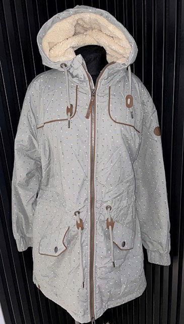 Zateplená Parka Bunda Pre Nadýchanú Dámu 52 6XL
