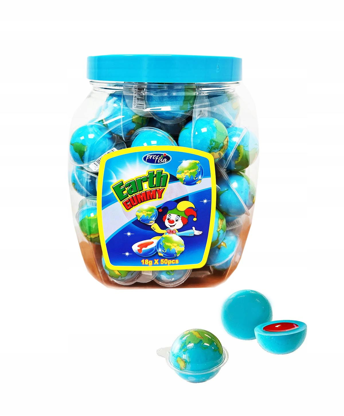 Želé Earth Gummy Želé Planeta Pôda Ovocné 50ks x 18g Profisa 900 g