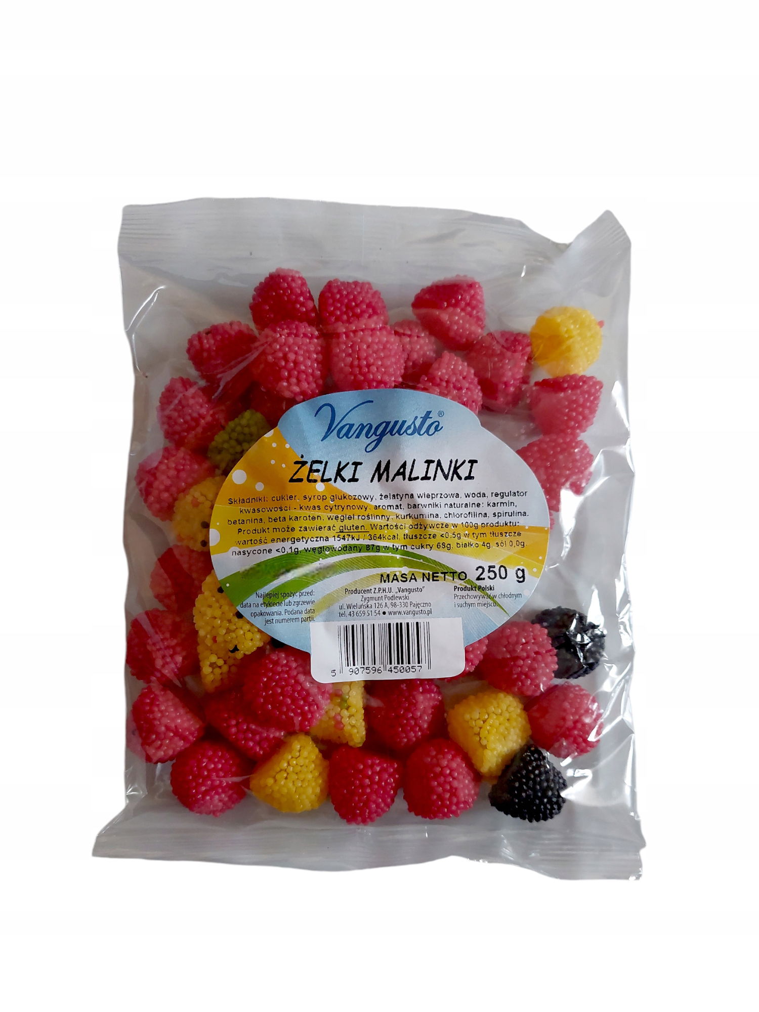 Želé Vangusto 250 g Malinki