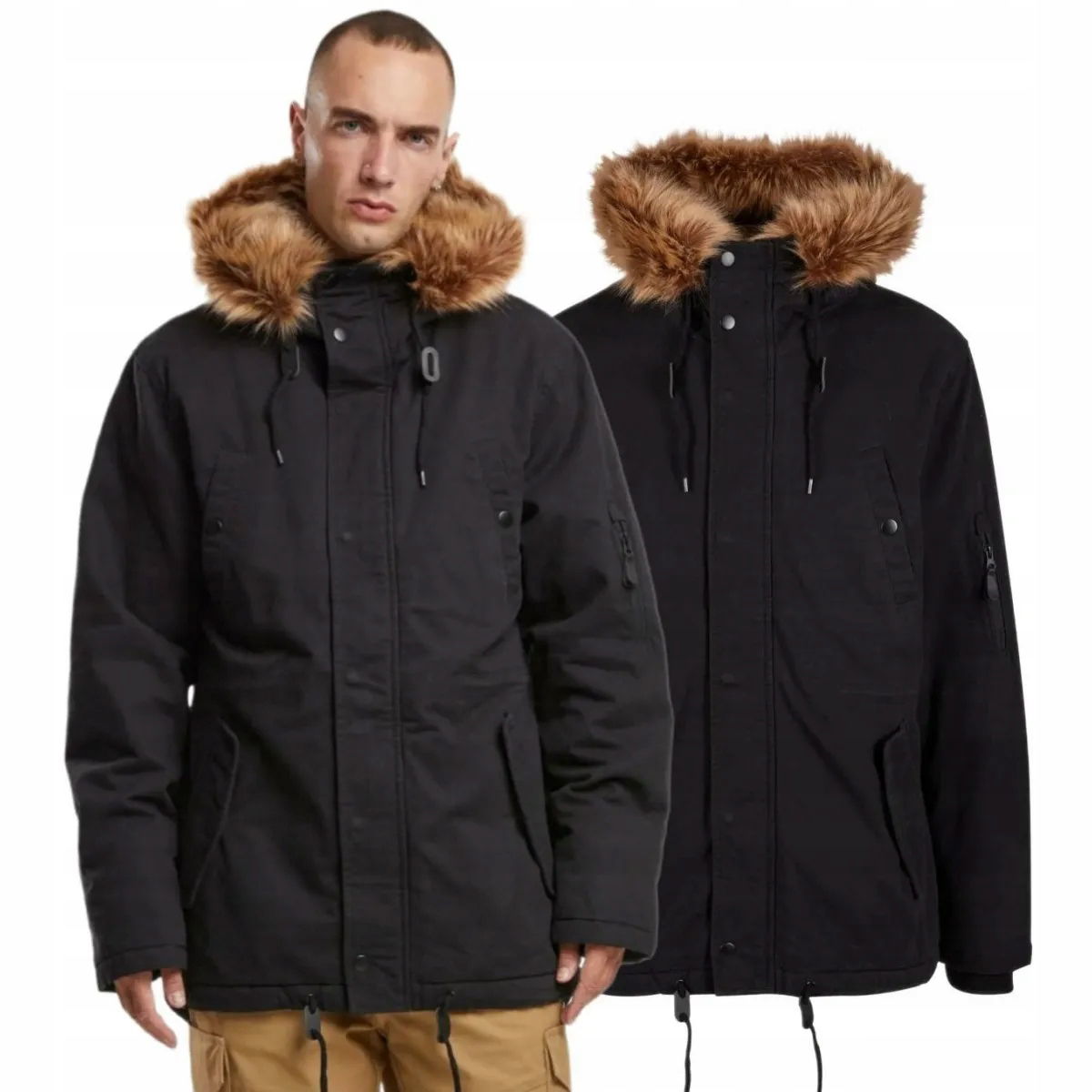 Zimná bunda Brandit Fishtail Parka čierna XL
