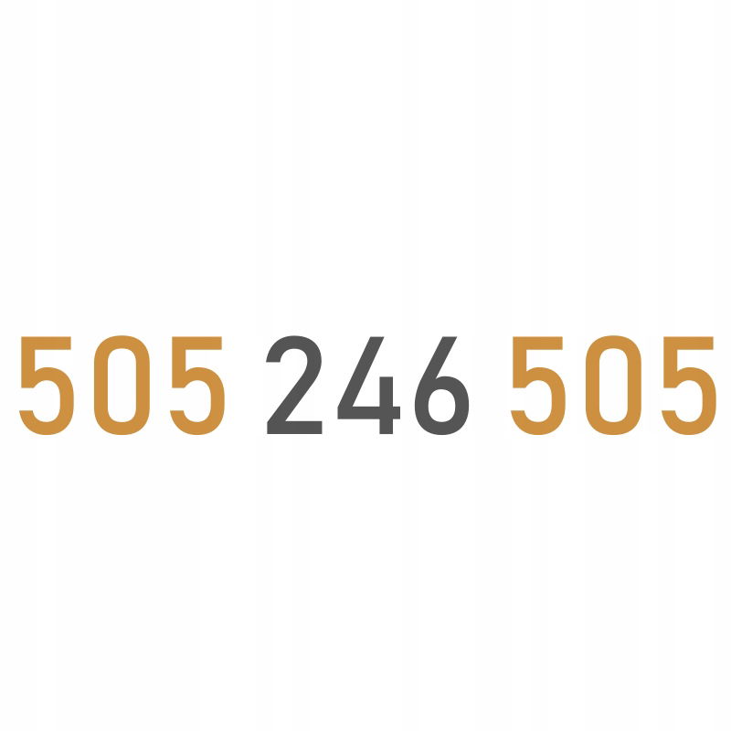 Zlaté Číslo 505 246 505