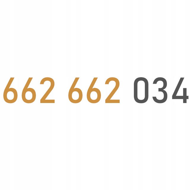 Zlaté Číslo 662 662 034
