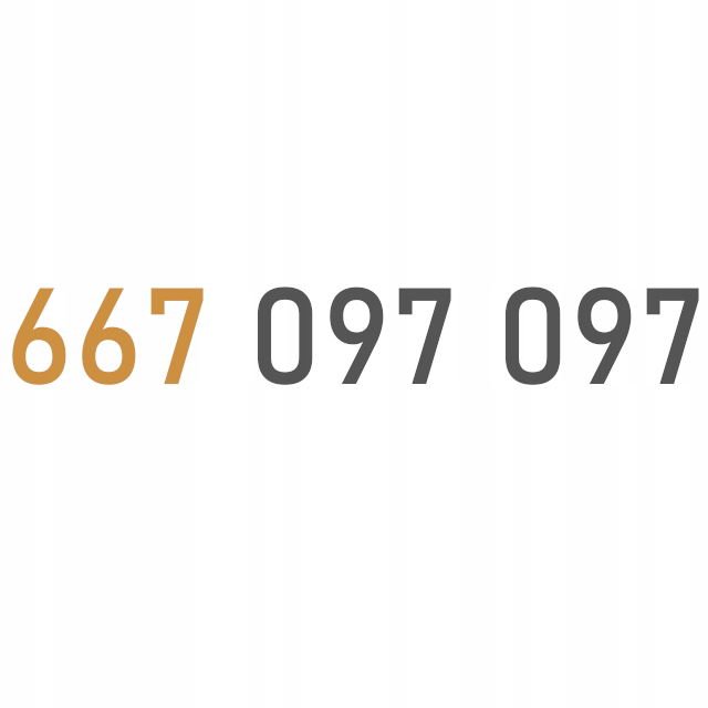 Zlaté Číslo 667 097 097