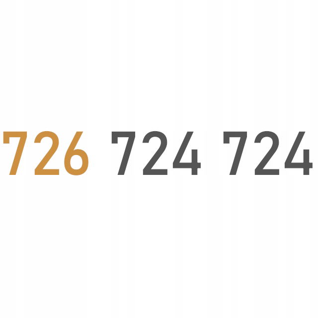 Zlaté Číslo 726 724 724