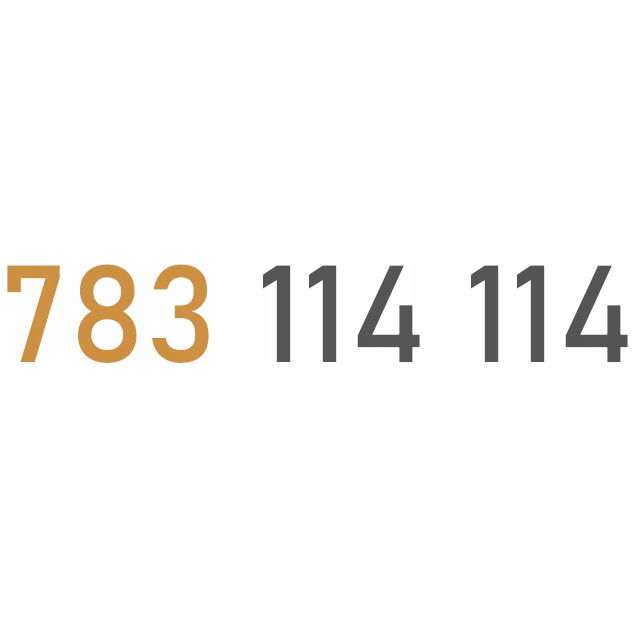 Zlaté číslo 783 114 114