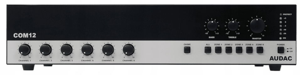 Zosilňovač 120 W pre ozvučovacie systémy Audac COM12MK2 100 V