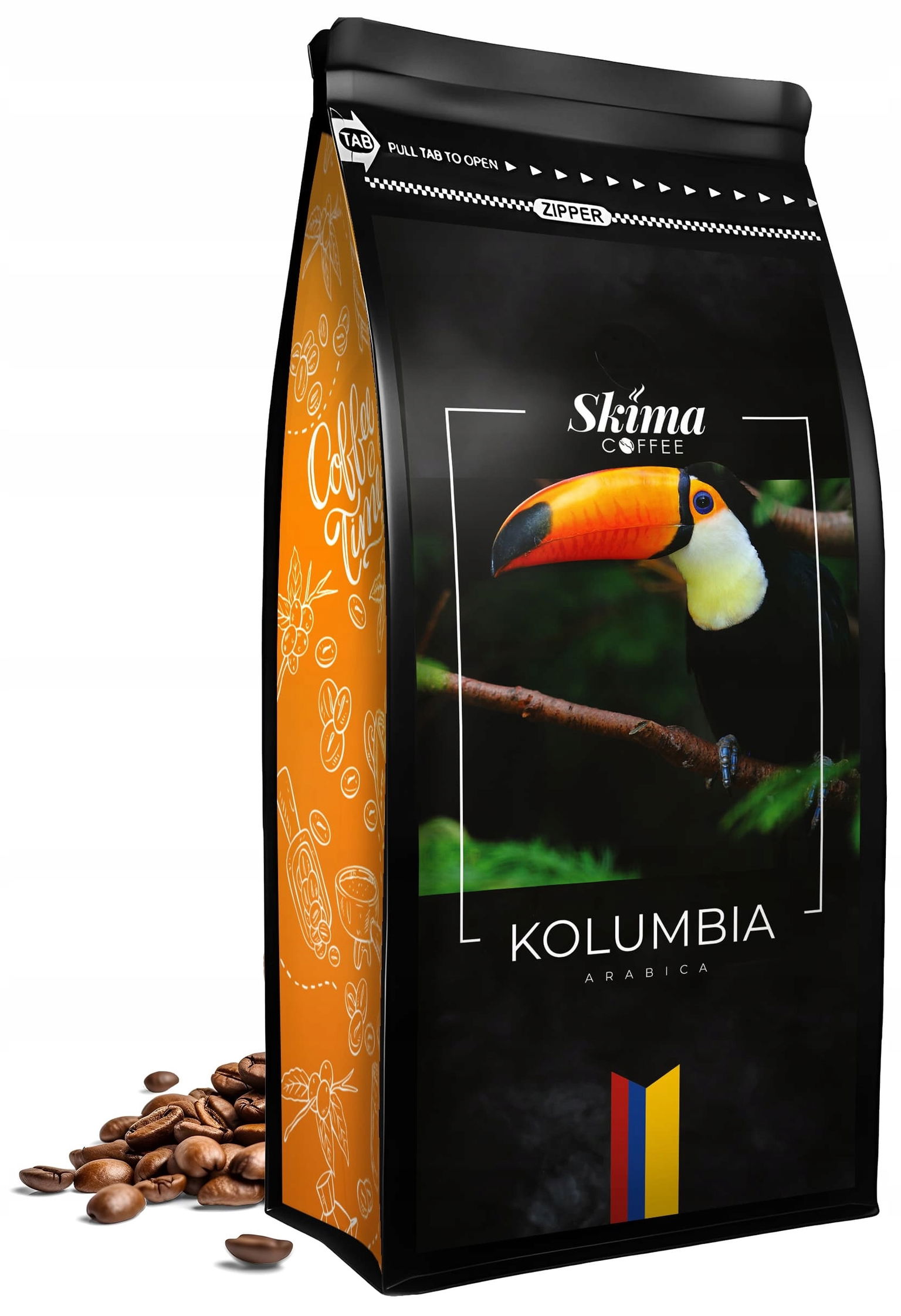 Zrnková káva 500 g Kolumbia 100 % Arabica Čerstvo pražená pre kávovar Darček