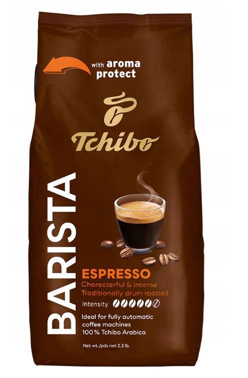 Zrnková káva Arabica Tchibo Barista Espresso 1000 g