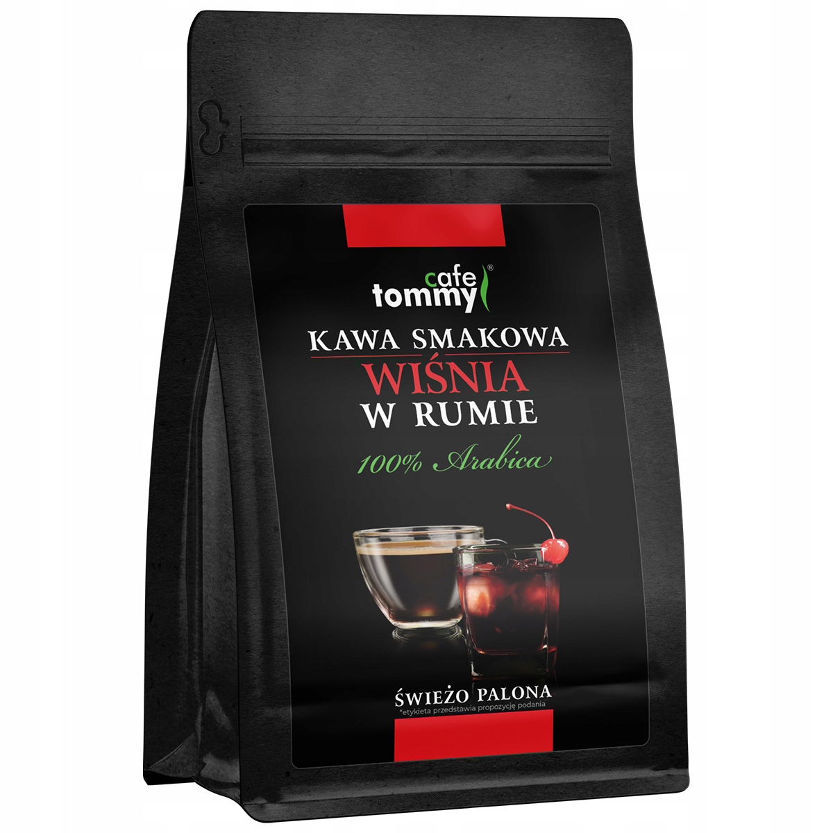 Zrnková káva s príchuťou Čerešňa V Rume 250g 100 % Arabica Čerstvo pražená