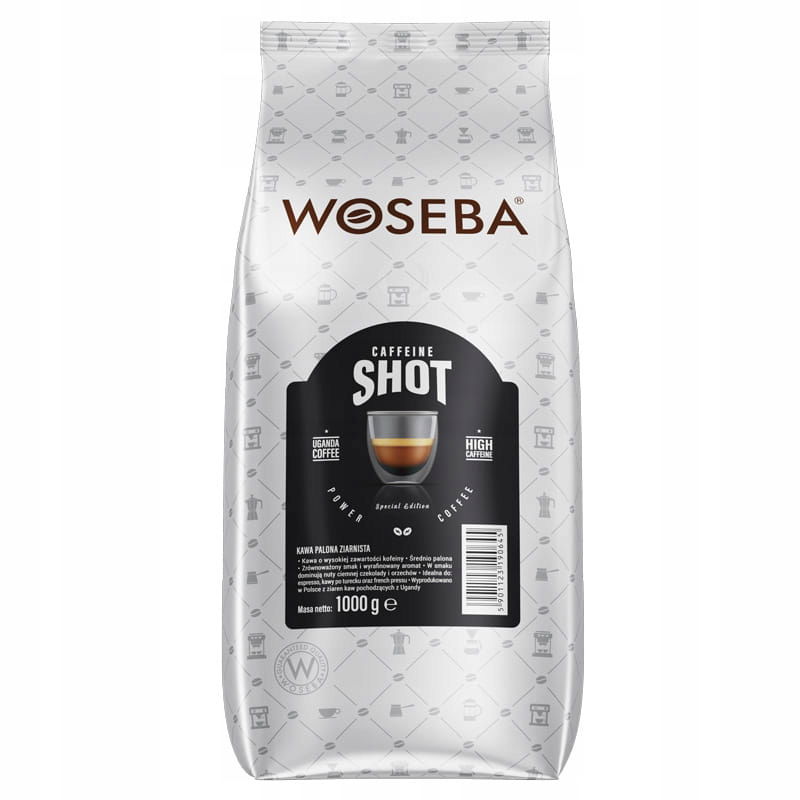 Zrnková káva zmes kávových zŕn Woseba WOS.CAFFEIN.SHOT.1KG.ZIA 1000 g