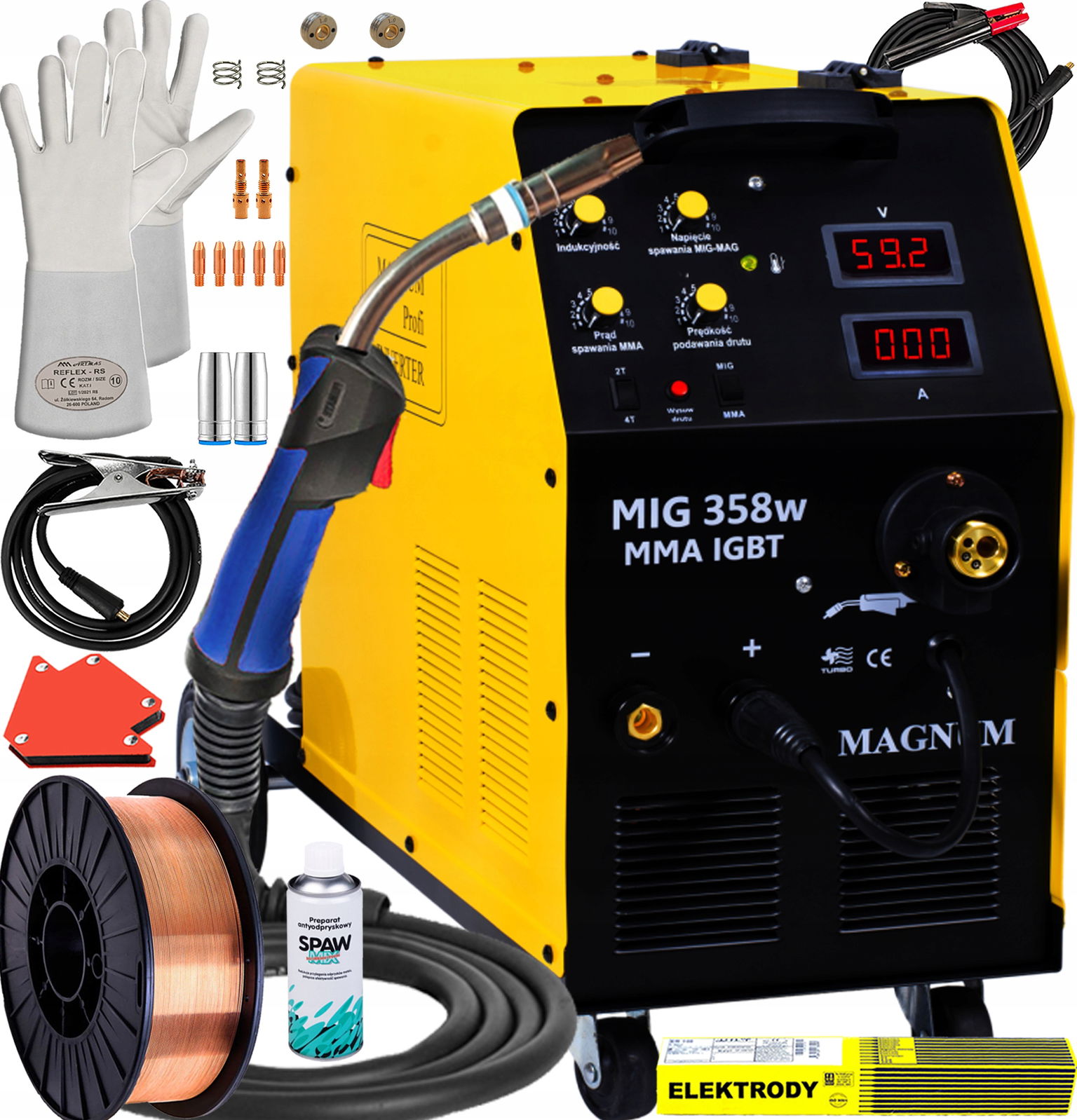 Zváračka Migomat Magnum Mig 358W Mma Igbt Mig/mag