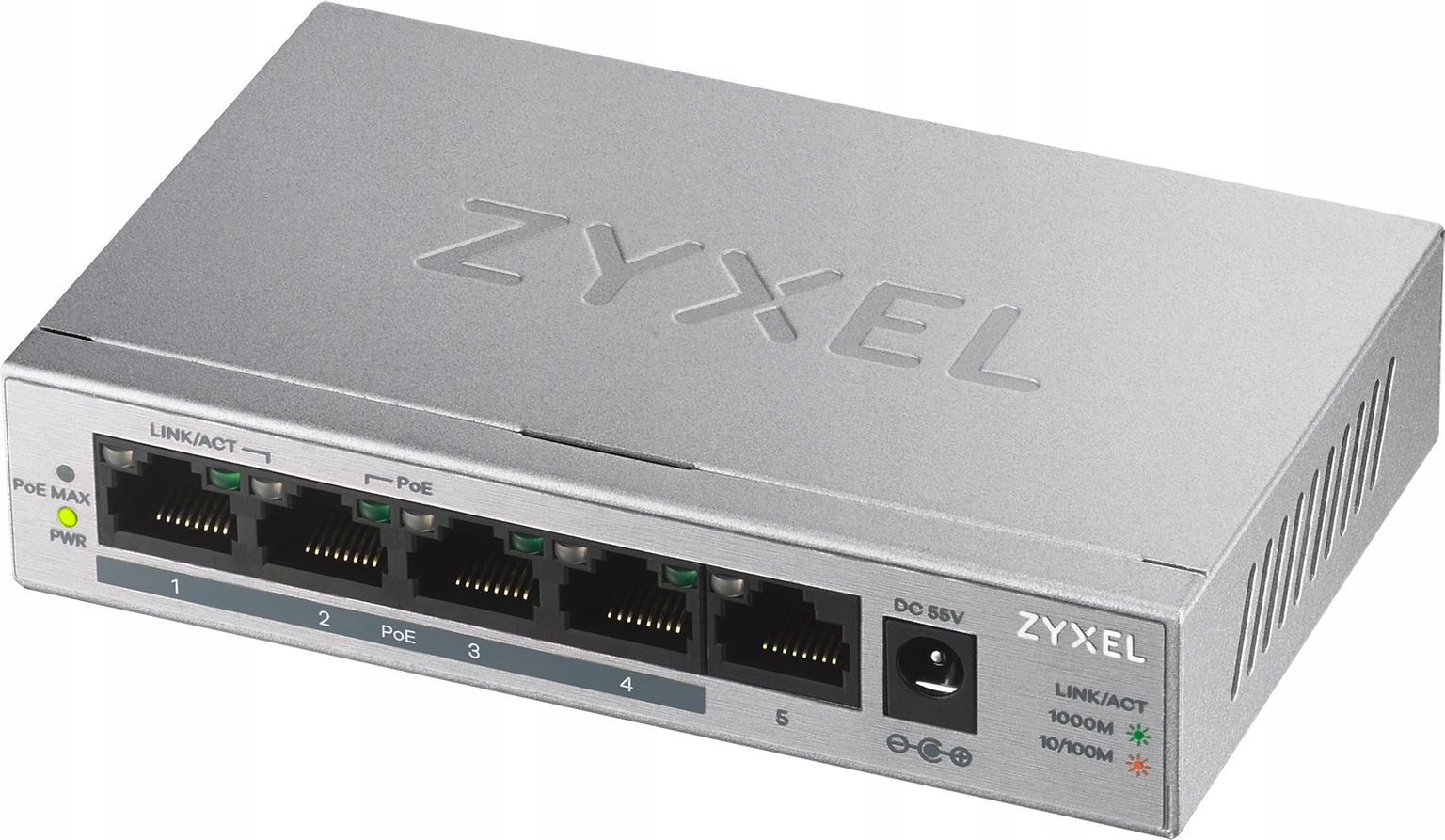 Zyxel GS1005HP Neriadený Gigabit Ethernet (10/100/1000) Podpora PoE Sr