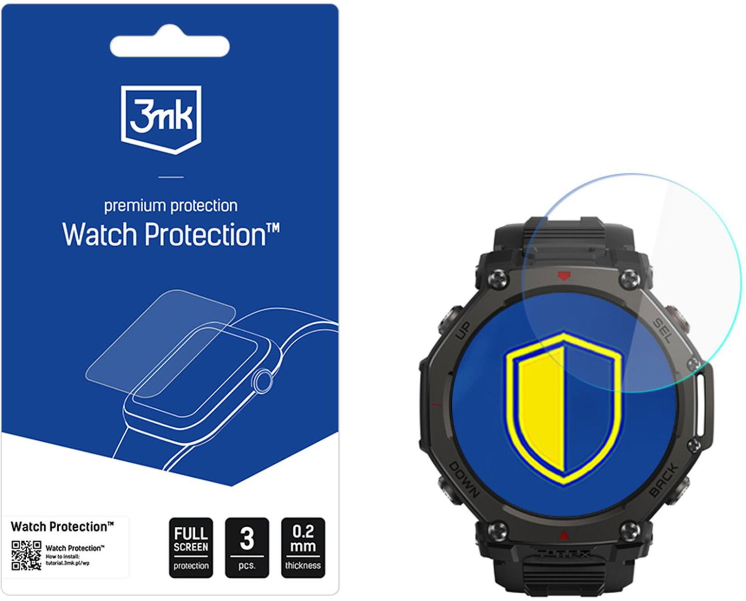 3MK Watch Protection FlexibleGlass na Amazfit T-Rex 3 Pro 48 mm
