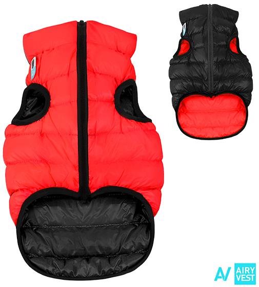 AiryVest bunda pre psov červená/čierna M 45